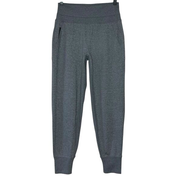 Athleta Venice Jogger Heathered Grey Size XS High Rise Pants Pockets Travel EUC - Picture 2 of 10